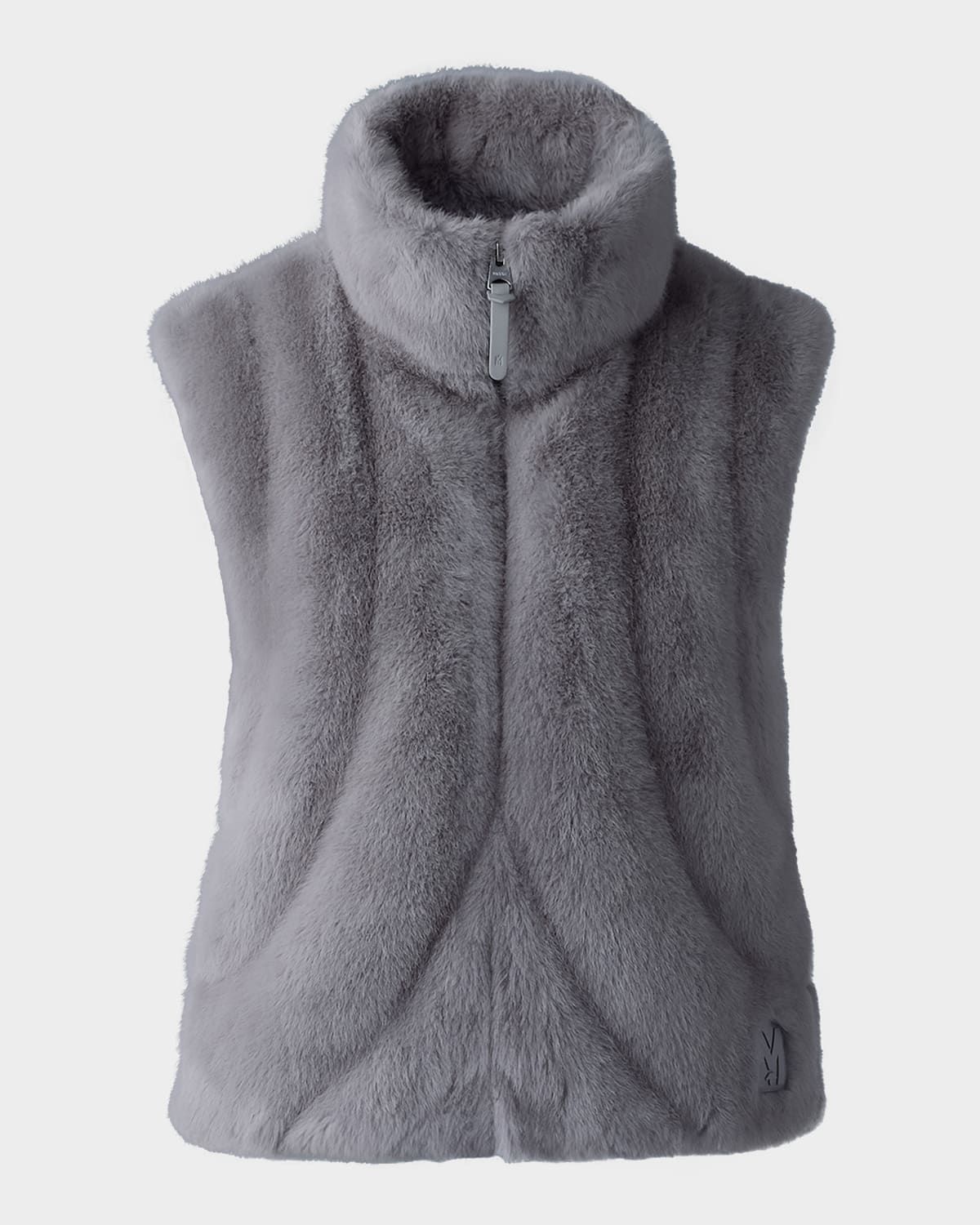 Ginny Brushed Faux Fur Quilted Vest