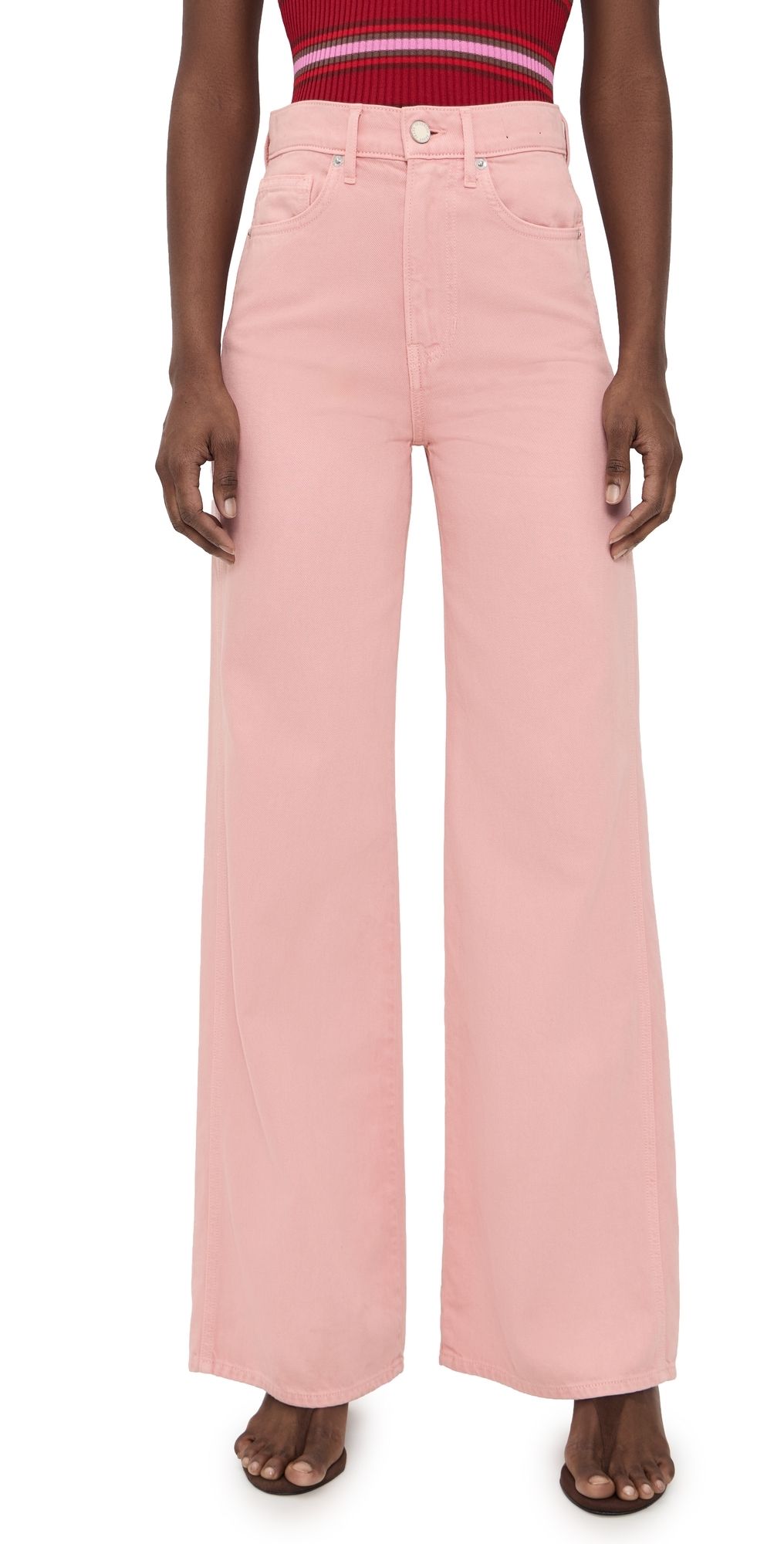 Veronica Beard Jean Taylor High Rise Wide Leg Jeans Petal 30