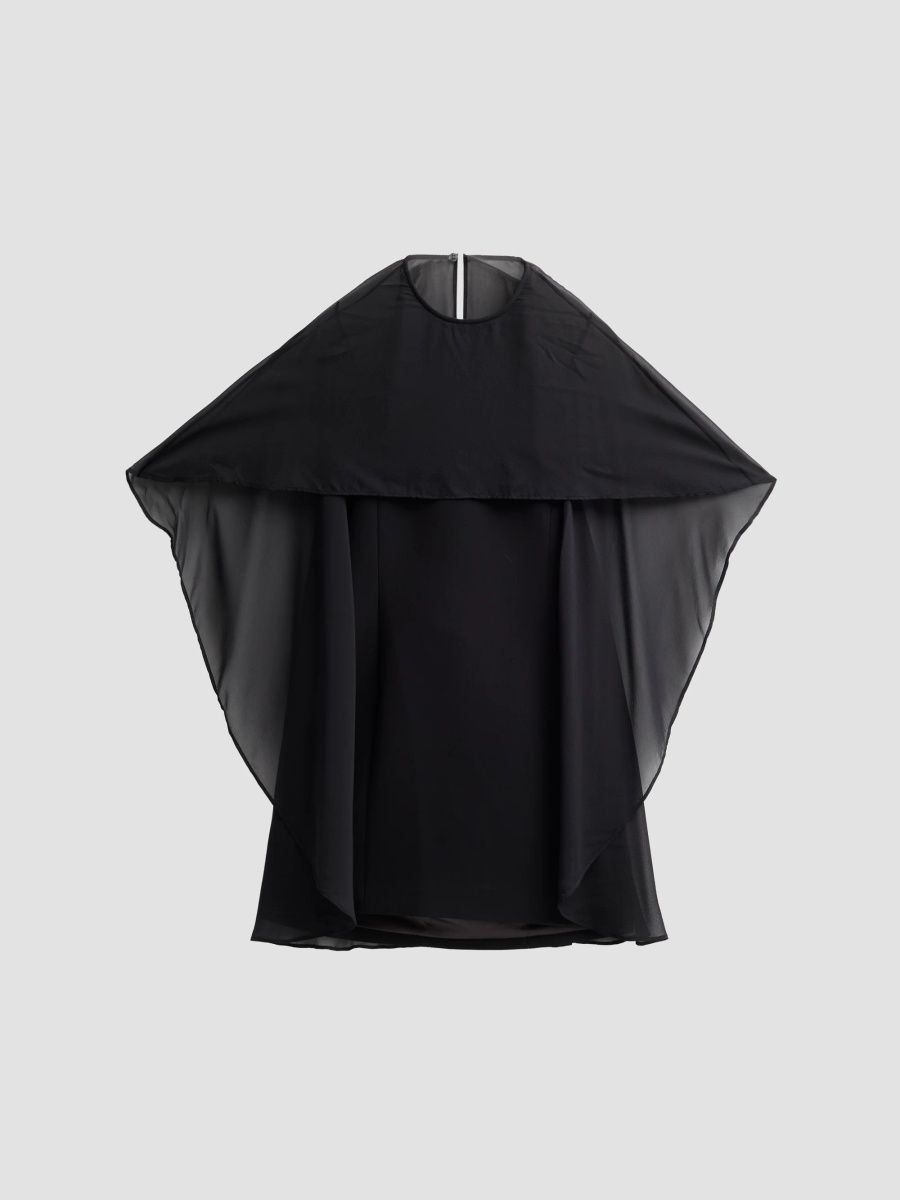 A. L.C. Women's Adela Cape-Sleeve Mini Dress - Black - Size 14