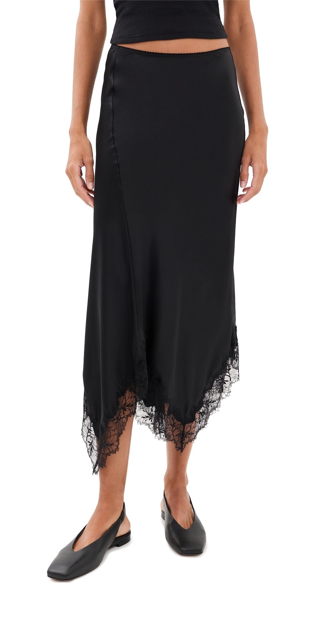 Sablyn Keri Paneled Bias Skirt Black L