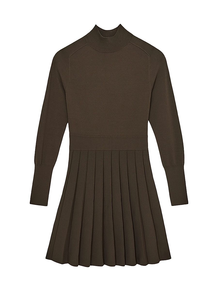 Women's Lici Knitted Fit & Flare Minidress - Mocha - Size XL