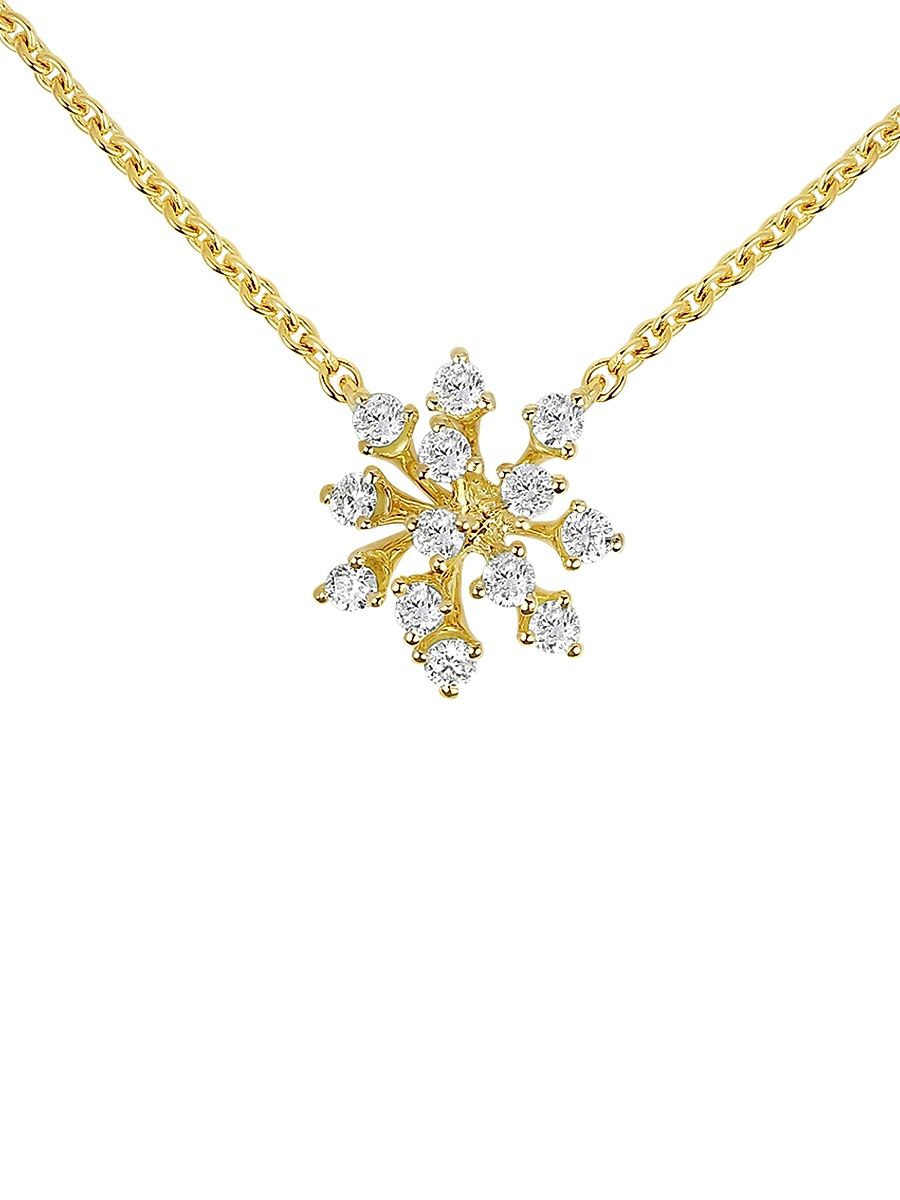 Women's Luminus 18K Yellow Gold & Diamond Pendant Necklace - Yellow Gold