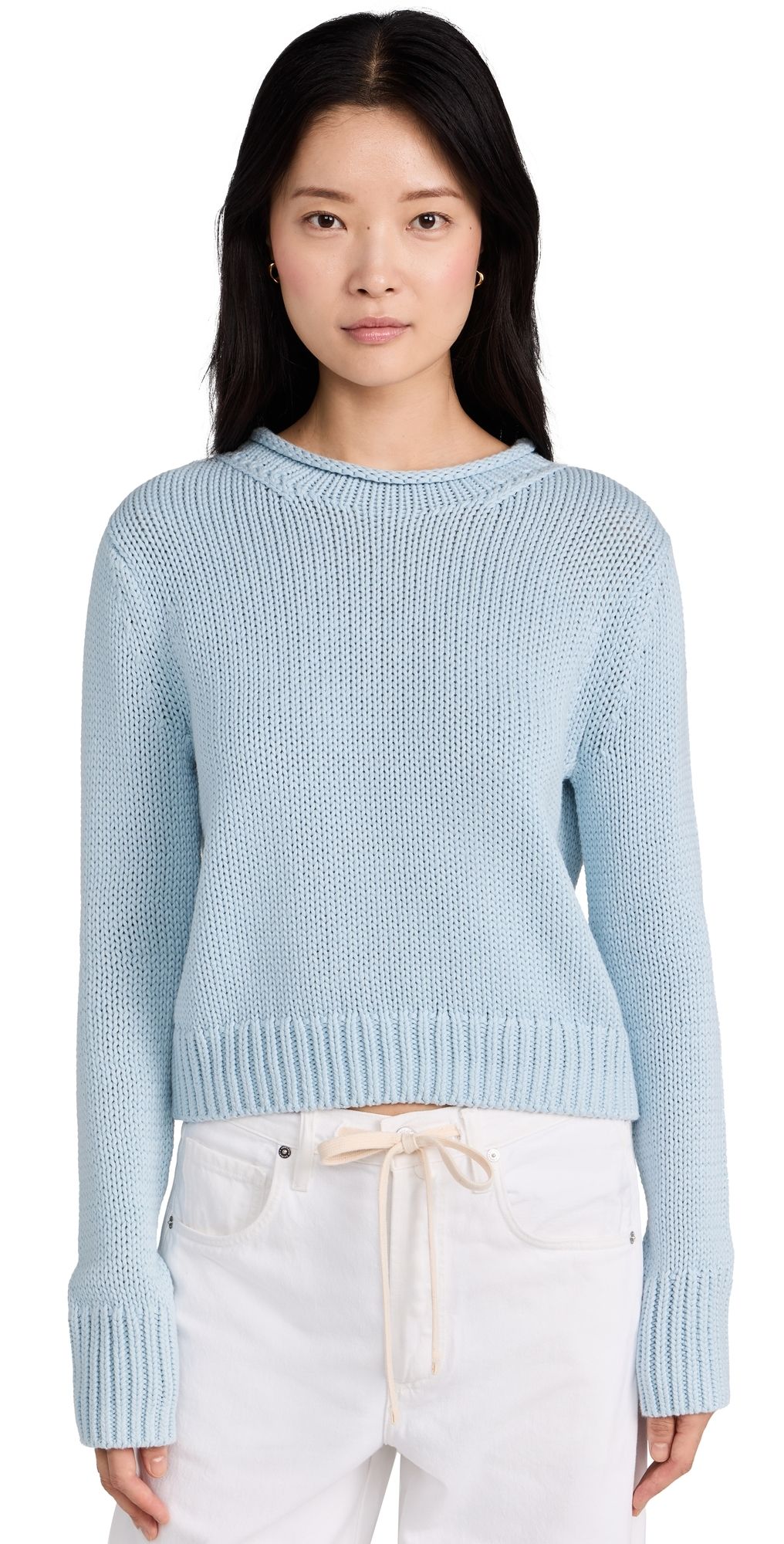 La Ligne Solid Mini Marina Sweater Light Blue 2X