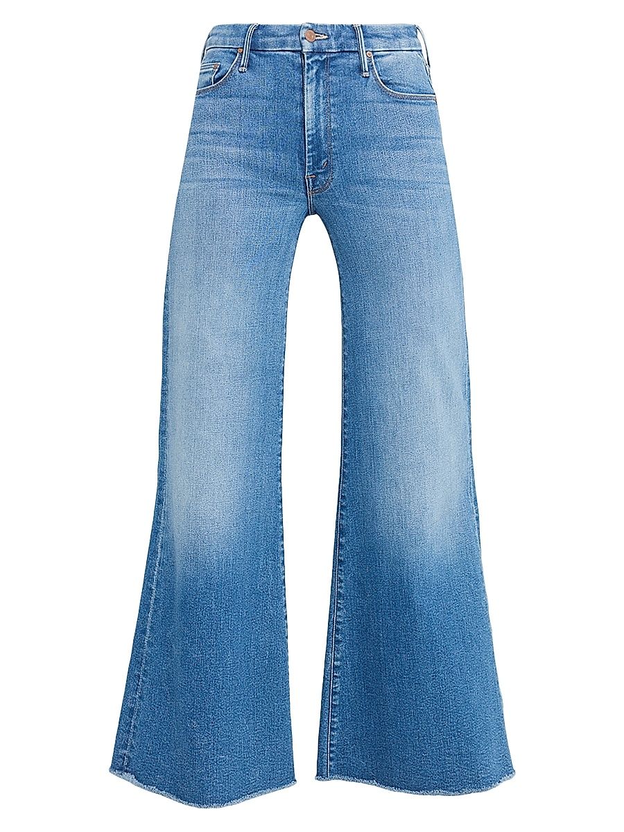 Women's The Roller Mid-Rise Stretch Wide-Leg Fray Jeans - Fan Favorite - Size 32