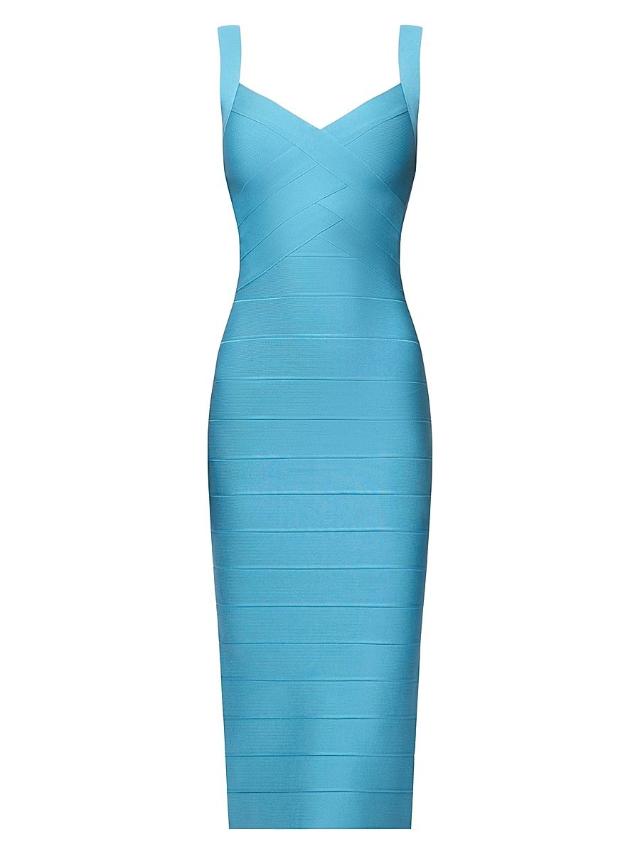 Women's The Clio Bandage Midi-Dress - Sky - Size XL