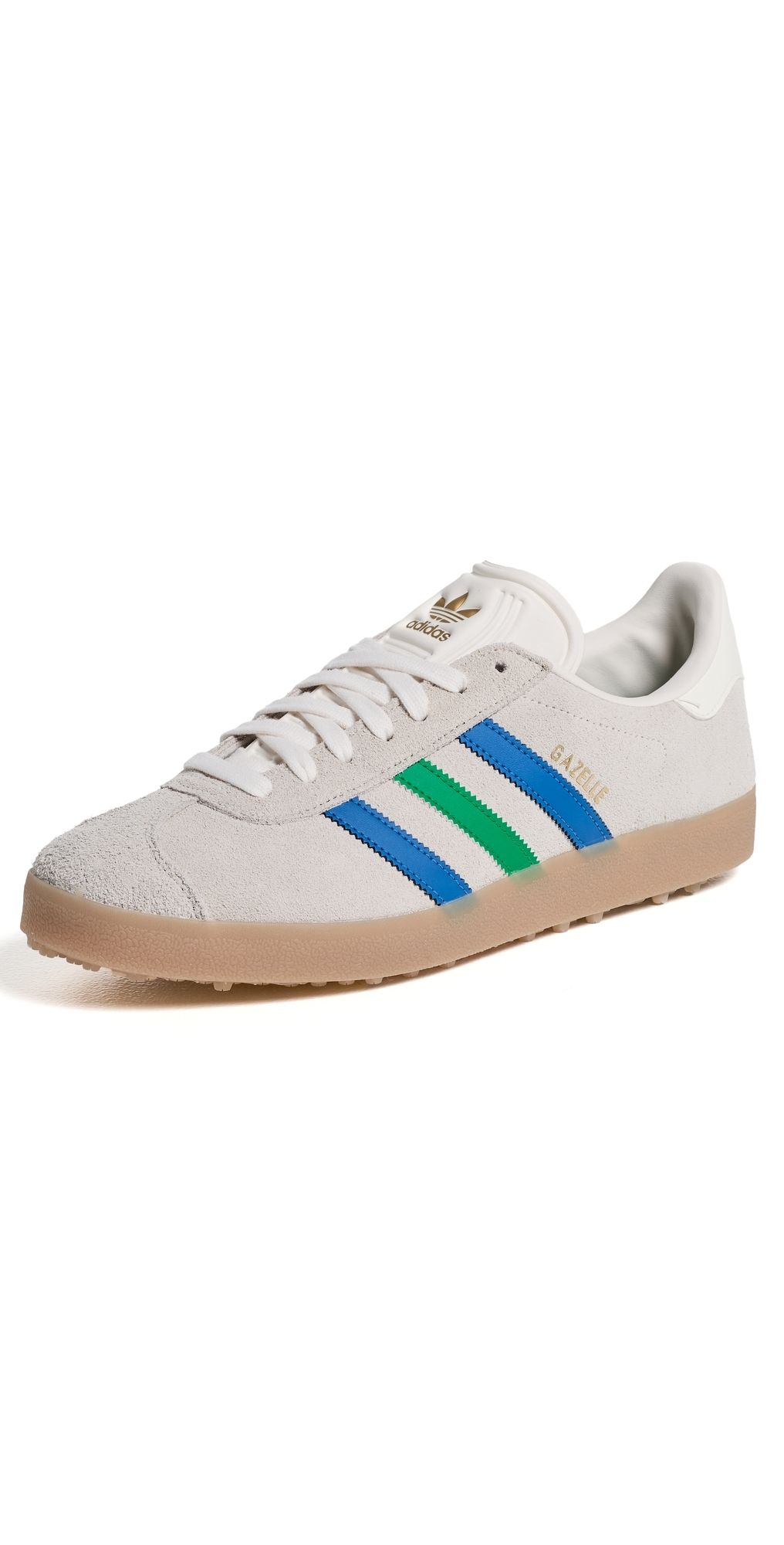 Adidas Golf Gazelle Spikeless Golf Shoes Chalk White/Green/Bluebird 8