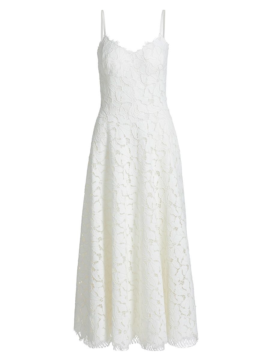 Women's Julia Floral Lace Maxi Dress - Ivory - Size 8