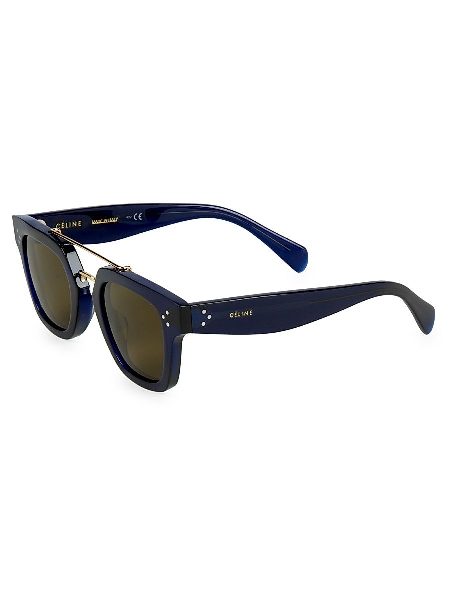 Men's 47MM Plastic Square Sunglasses - Blue