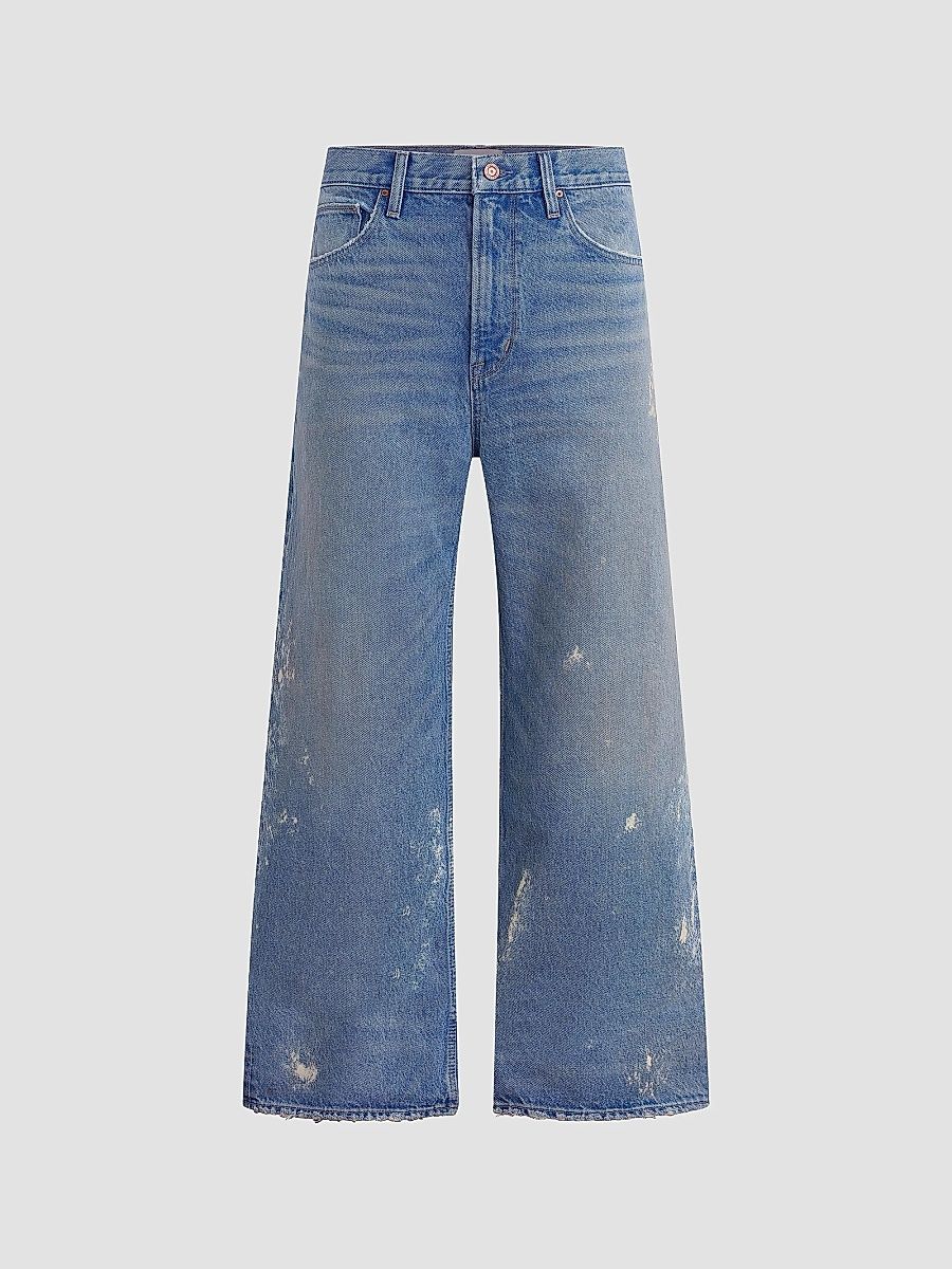 Men's Luca Paint-Splatter Wide-Leg Jeans - Robertson - Size 40