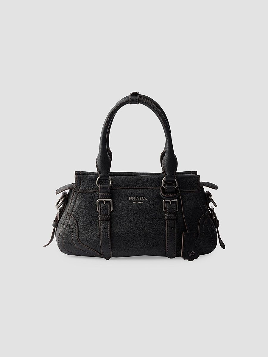 Women's Large Leather Tote Bag - Black