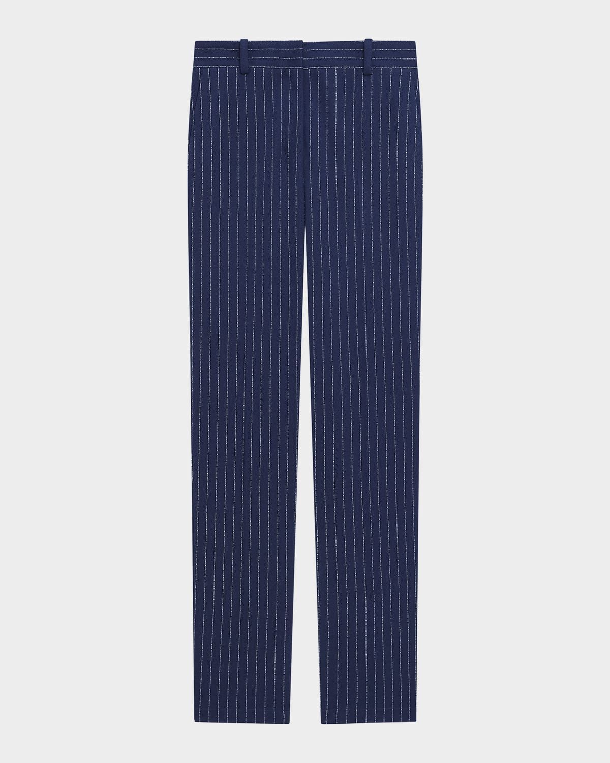 Pinstripe Slim Pants