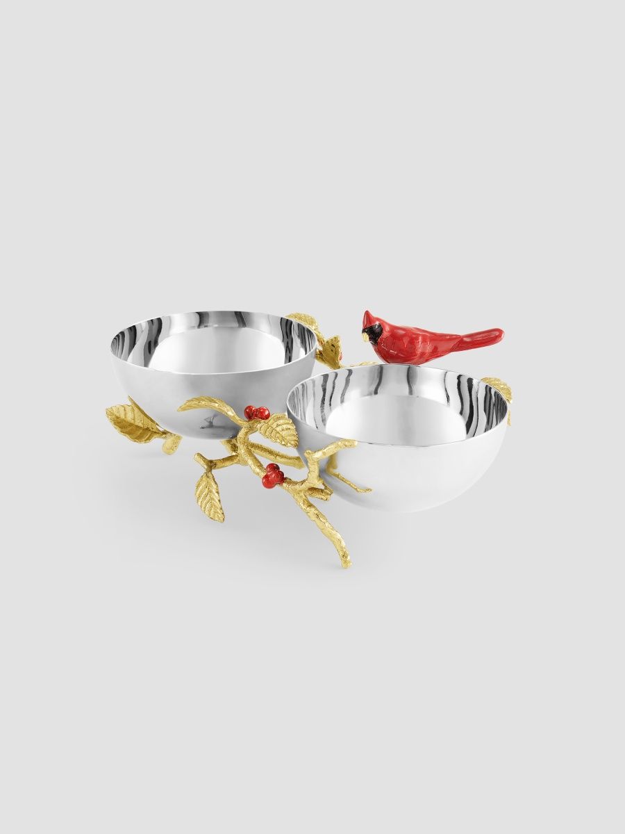 Michael Aram Cardinal Double Bowl