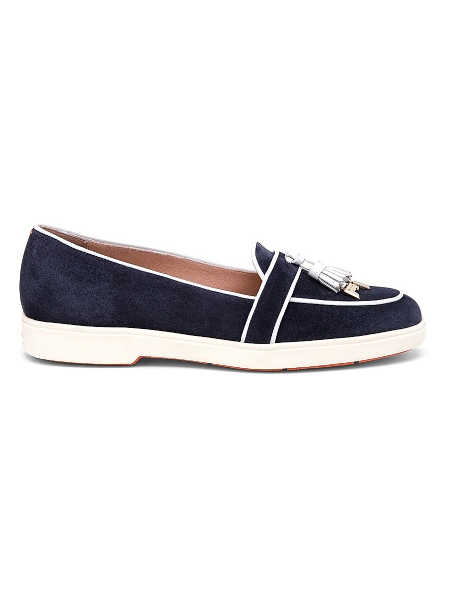 Women's Riviera Suede Loafers - Blue - Size 6