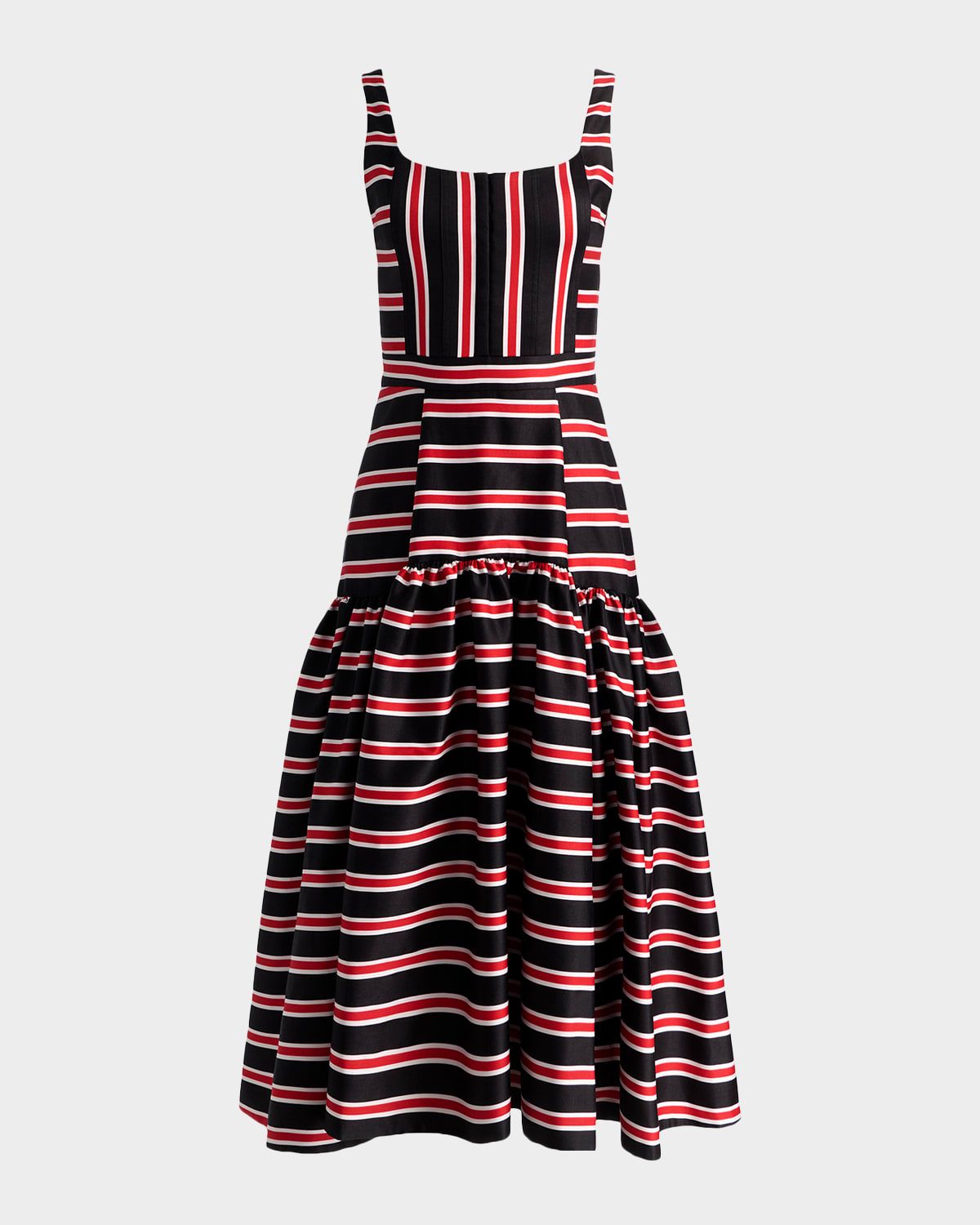 Diana Striped Structured Midi Dress