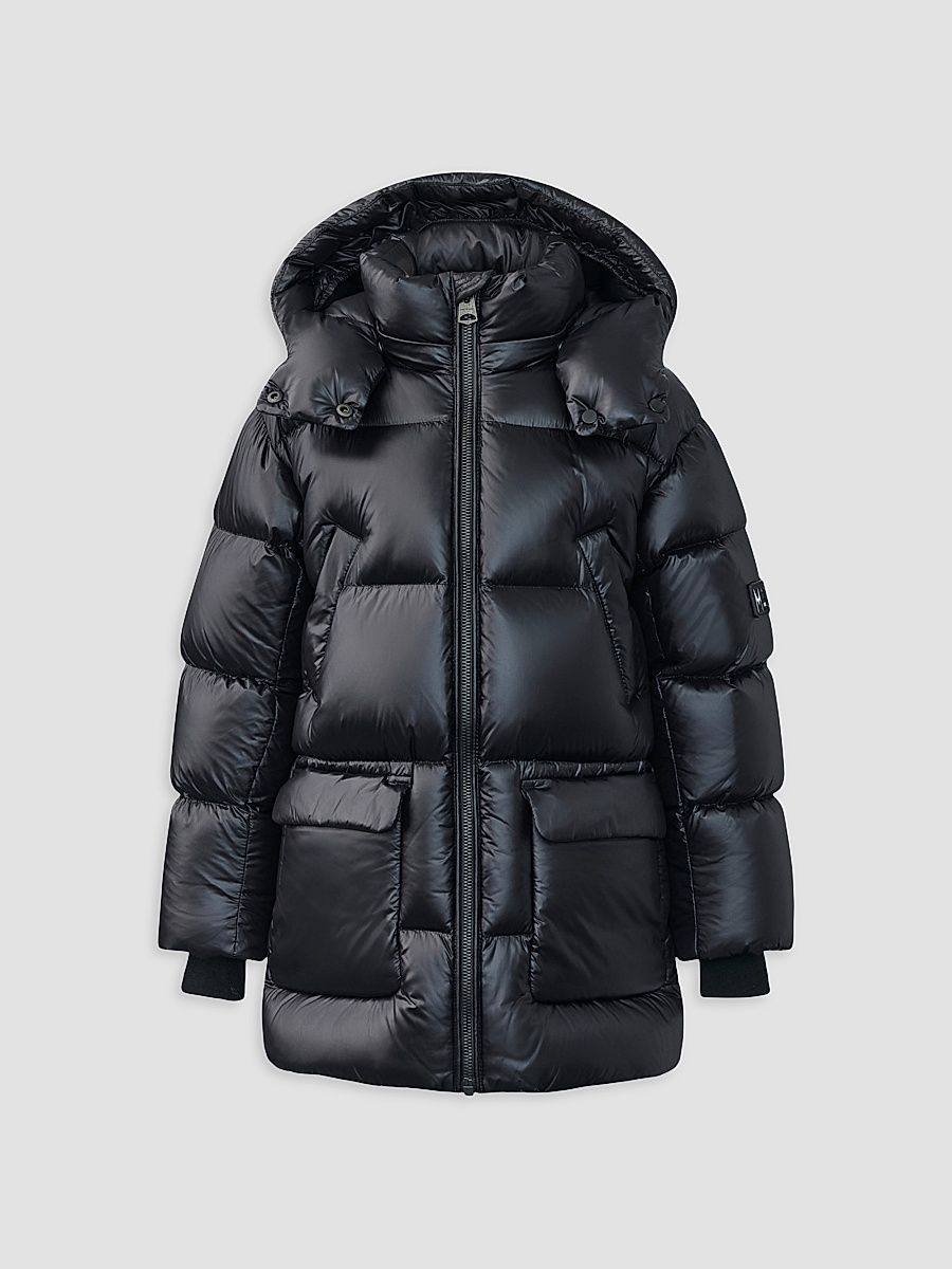 Little Kid's & Kid's Kennie Glossy Down Parka - Black - Size 4