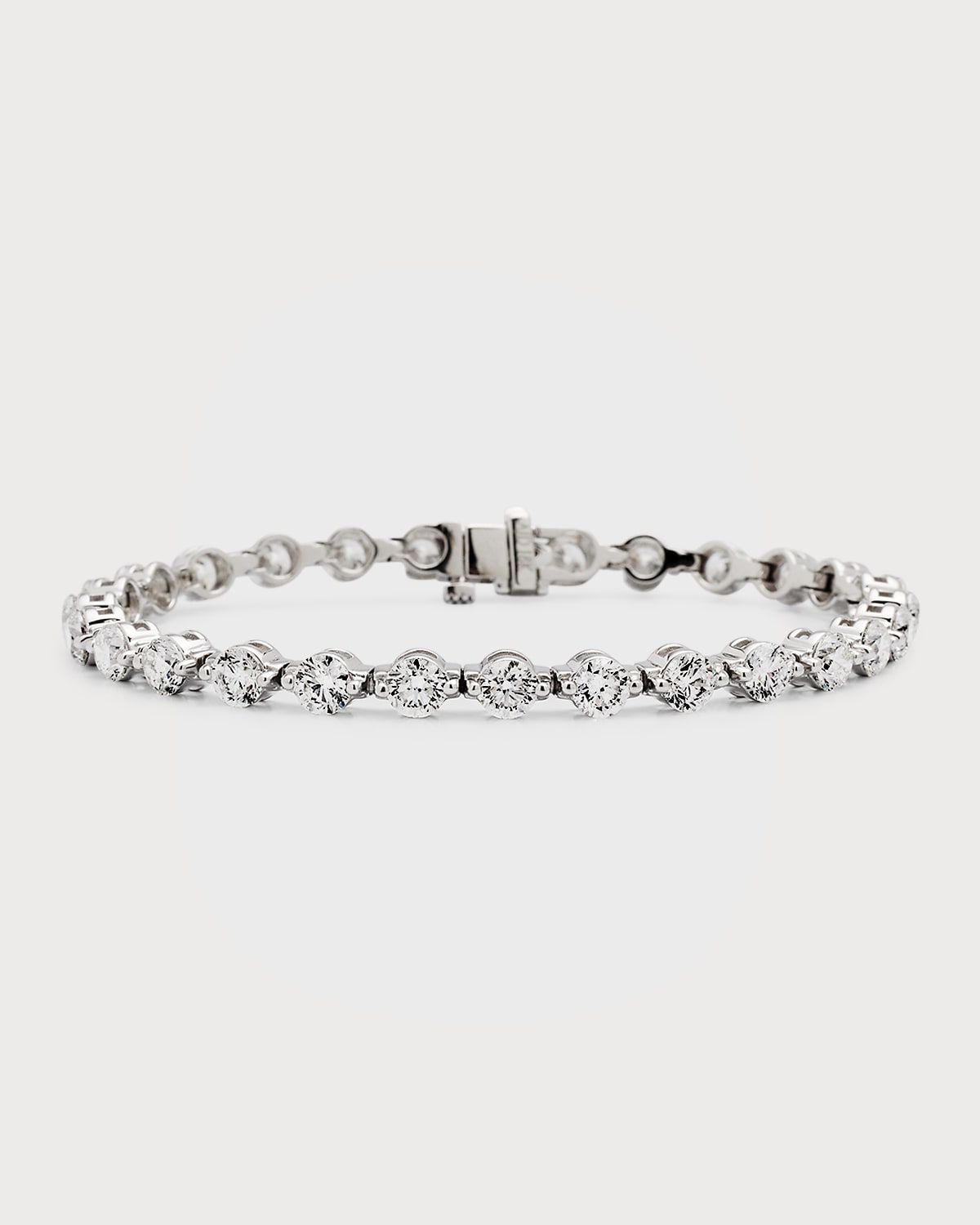 18K White Gold Diamond Bracelet, 7"L, 10.08tcw
