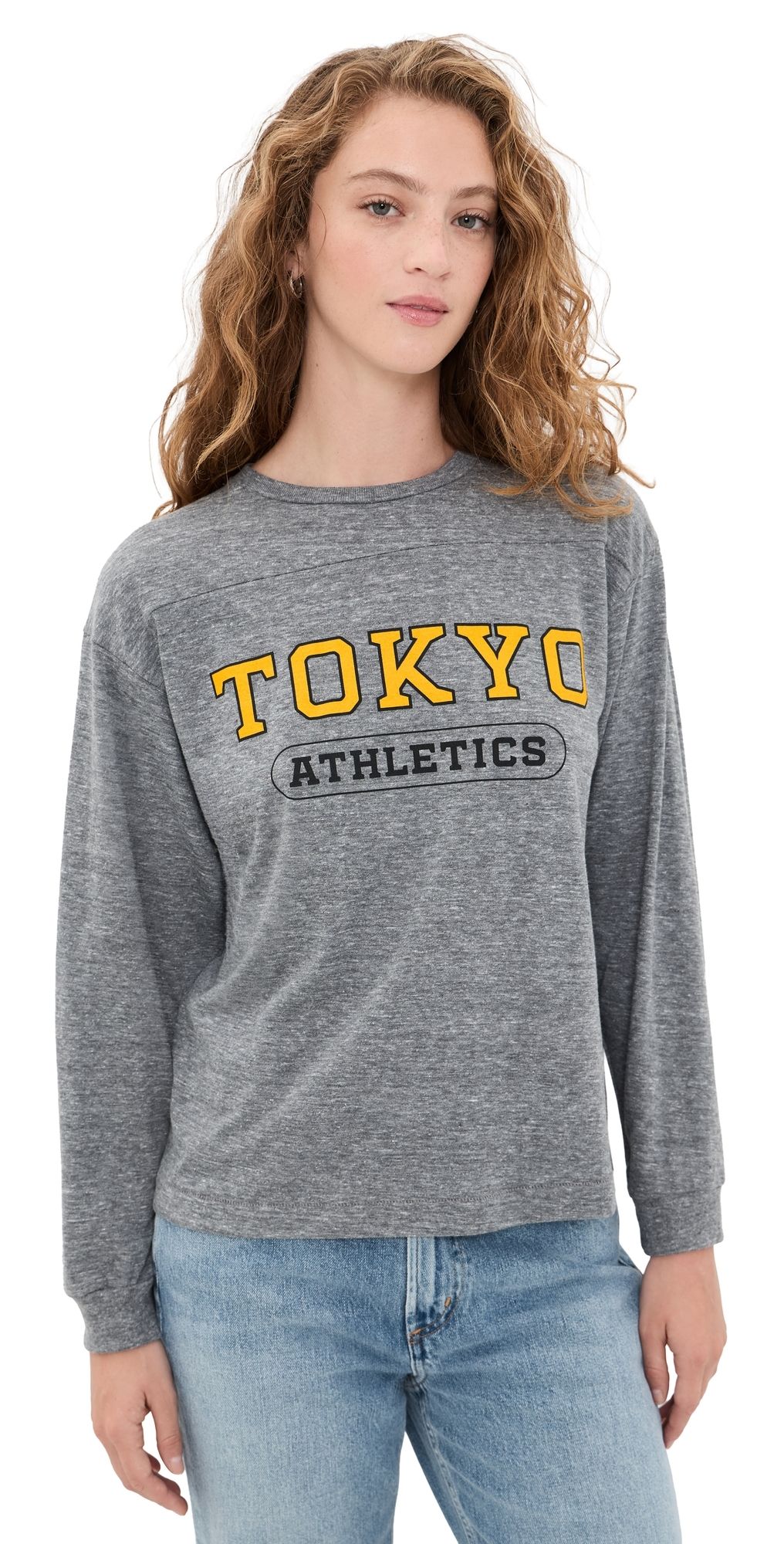 Sunny Somewhere Tokyo Athletics Long Sleeve Tee Heather Grey S