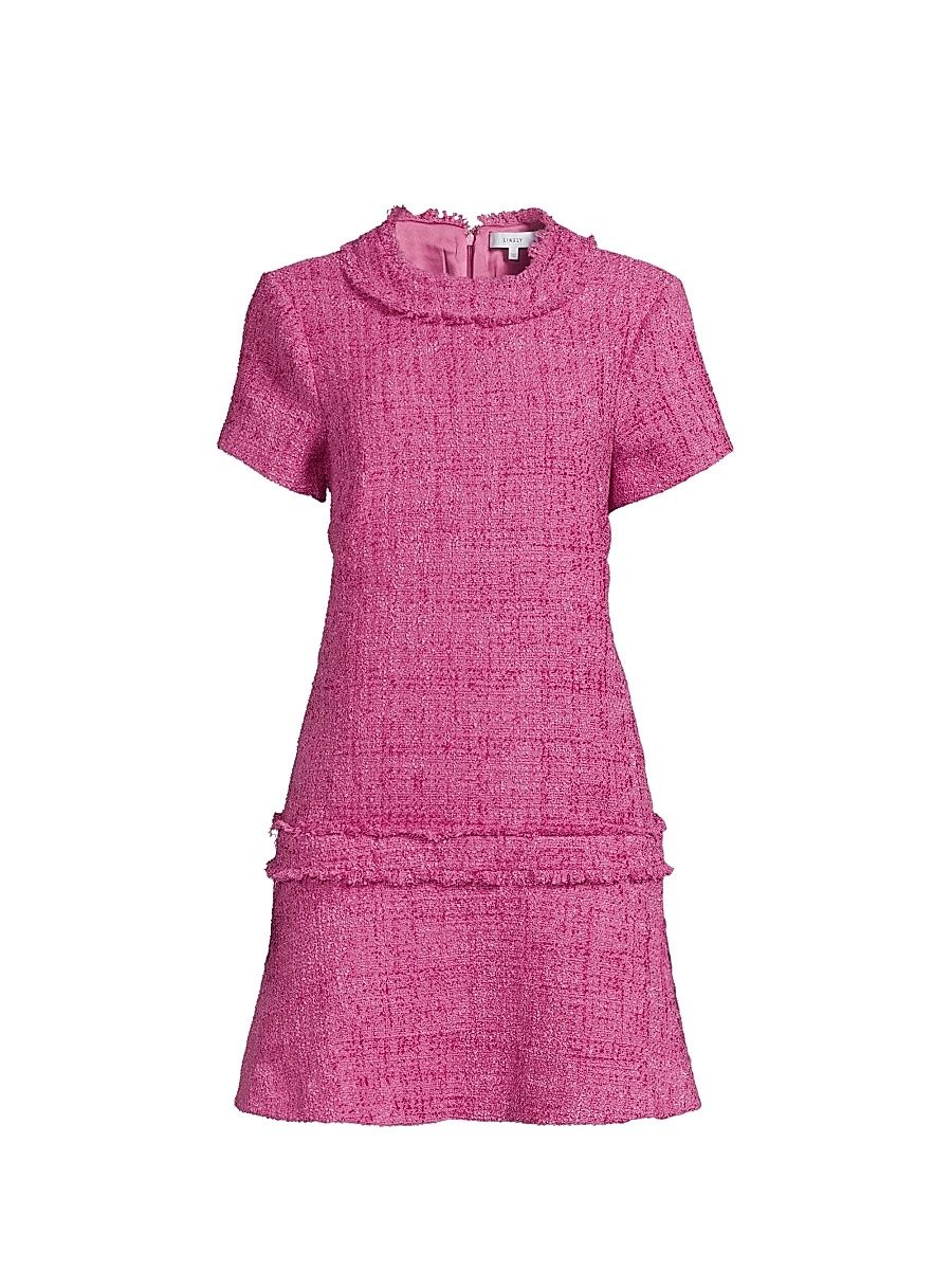 Women's Lanista Tweed Drop-Waist Minidress - Roseberry - Size 12