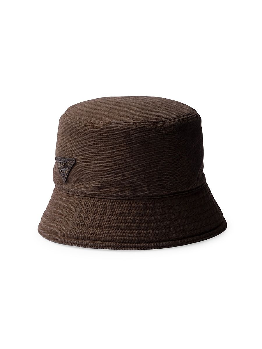 Women's Cotton Bucket Hat - Brown - Size Medium