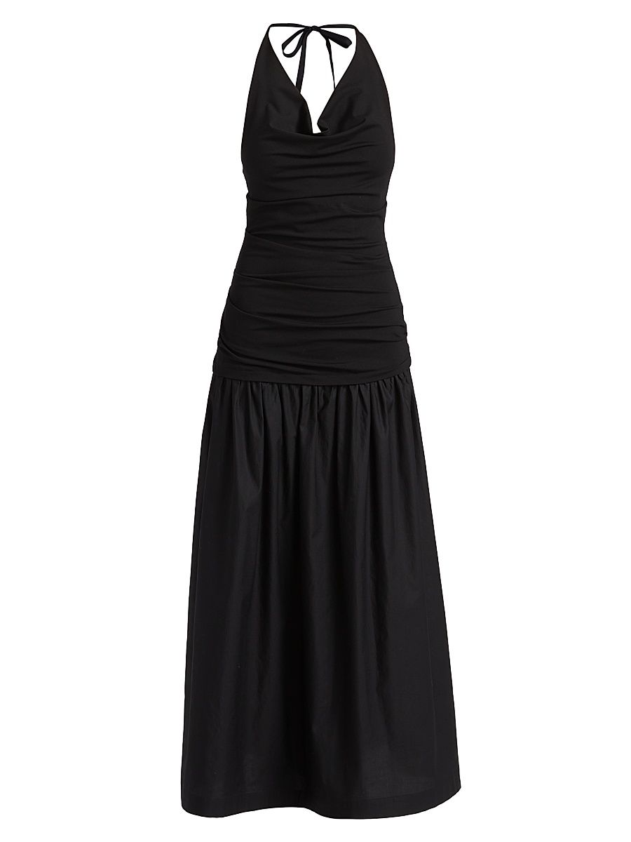 Women's Ariya Ruched Maxi Dress - Black - Size 12