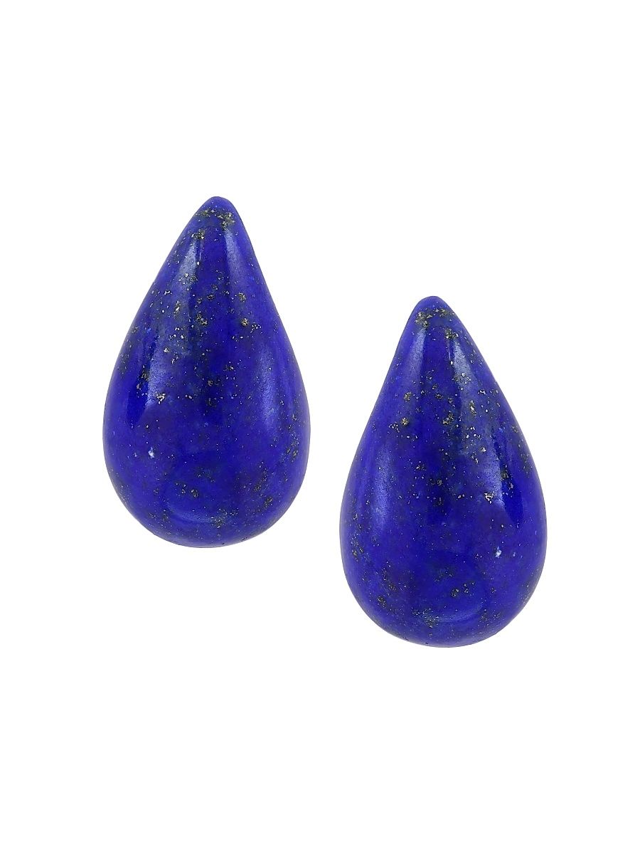 Women's 14K Yellow Gold & Lapis Lazuli Stud Earrings - Yellow Gold