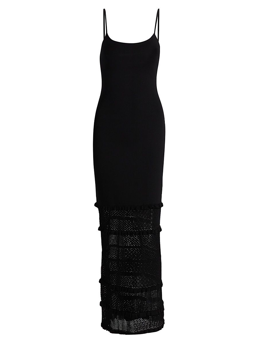 Women's The Gabrielle Knit Maxi Dress - Noir - Size Large