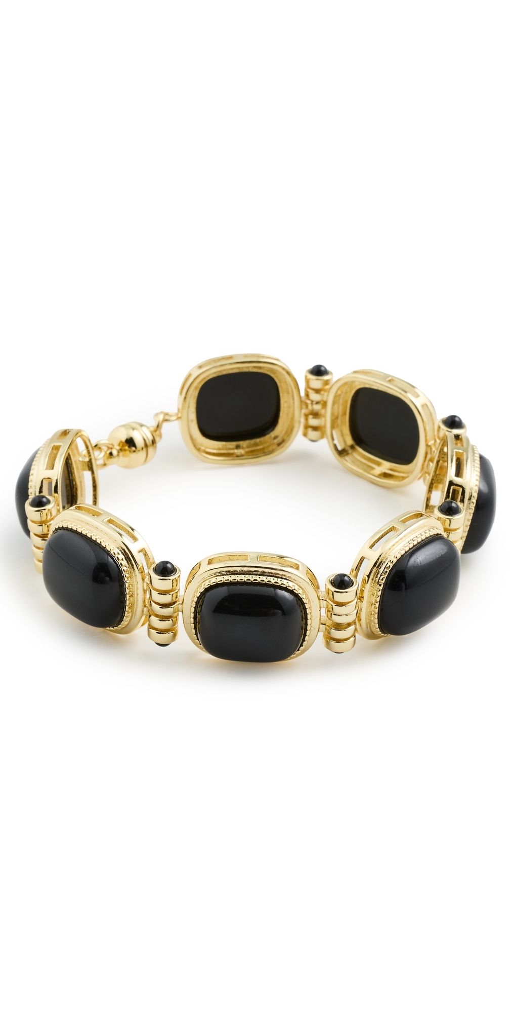 Luv Aj The Midnight Mesa Beaded Bracelet Gold One Size