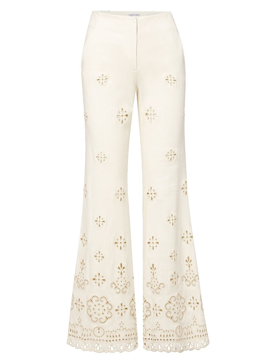 Women's Komi Eyelet Flare Pants - Dove - Size 14