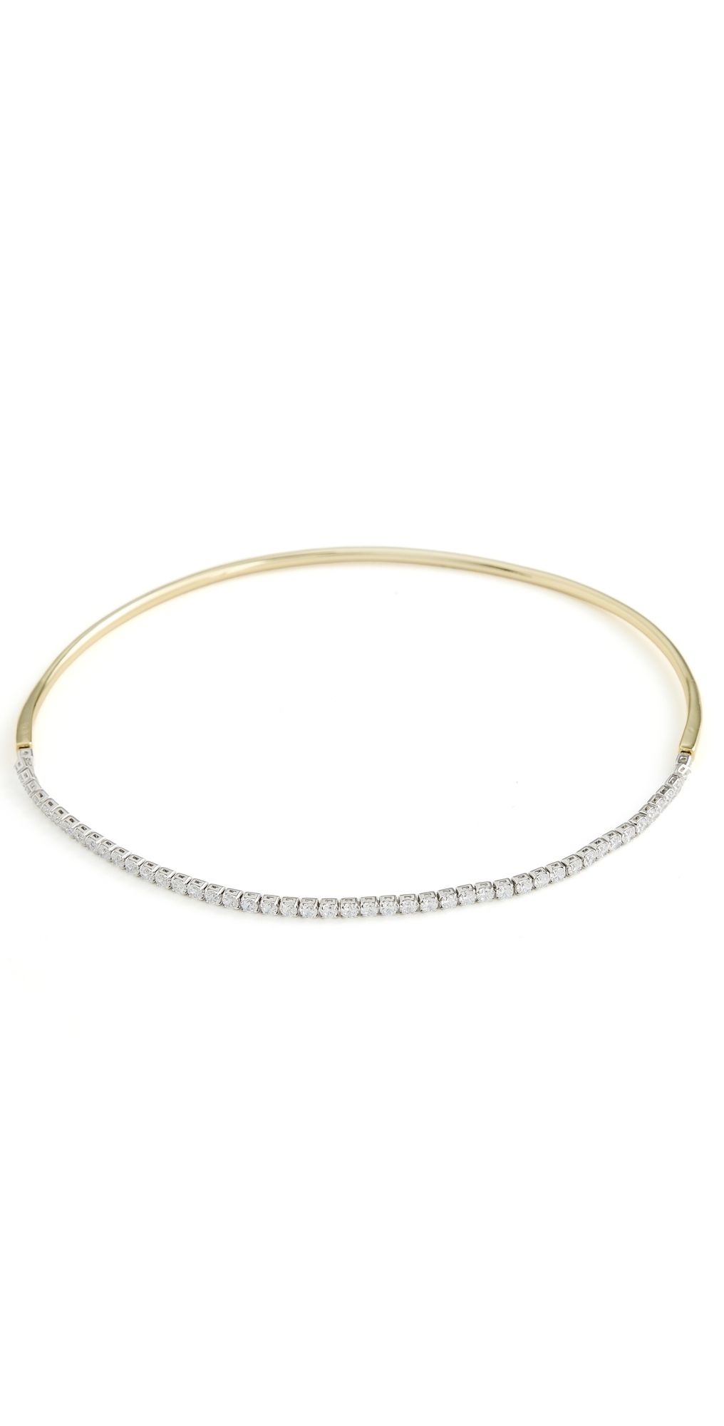 SHASHI Nikita Half Tennis Necklace Gold One Size