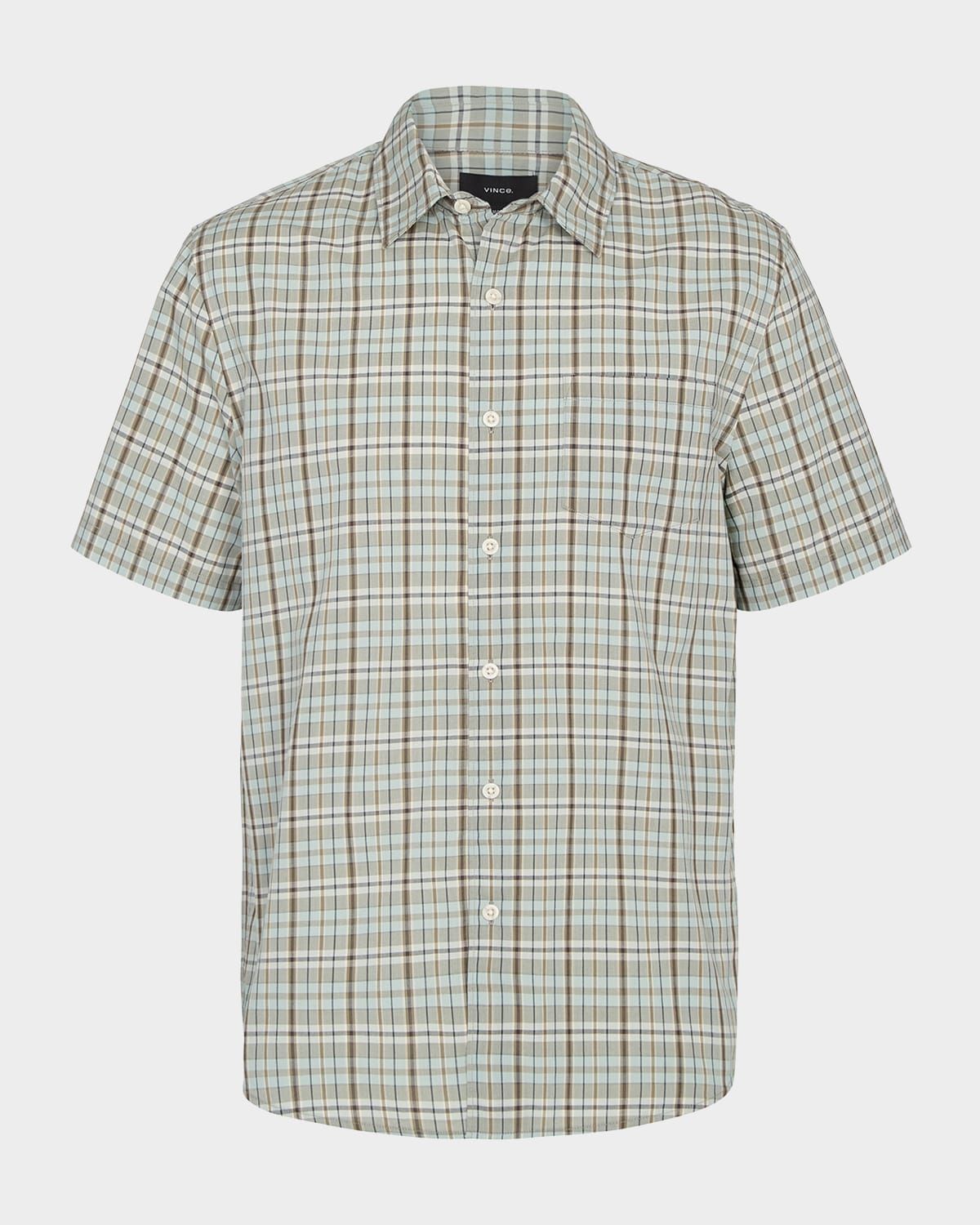 Men & apos;s Polson Plaid Cotton Short-Sleeve Shirt