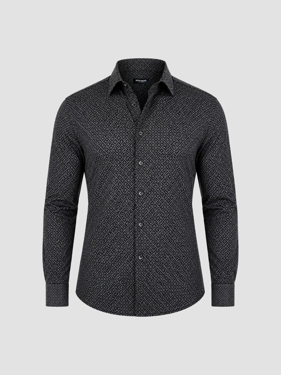 Maceoo Men's Fibonacci Stretch Shirt - Black - Size XXXL