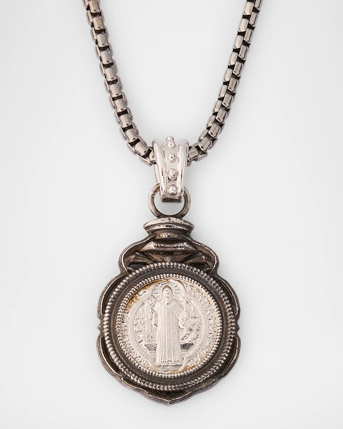 Men & apos;s Sterling Silver Pendant Necklace