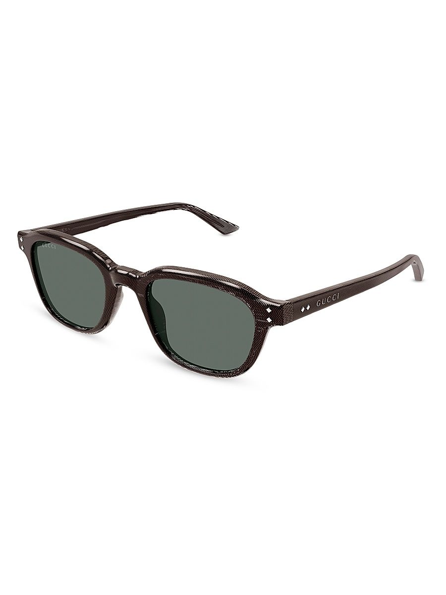 Men's 50MM Round Sunglasses - Brown Blue