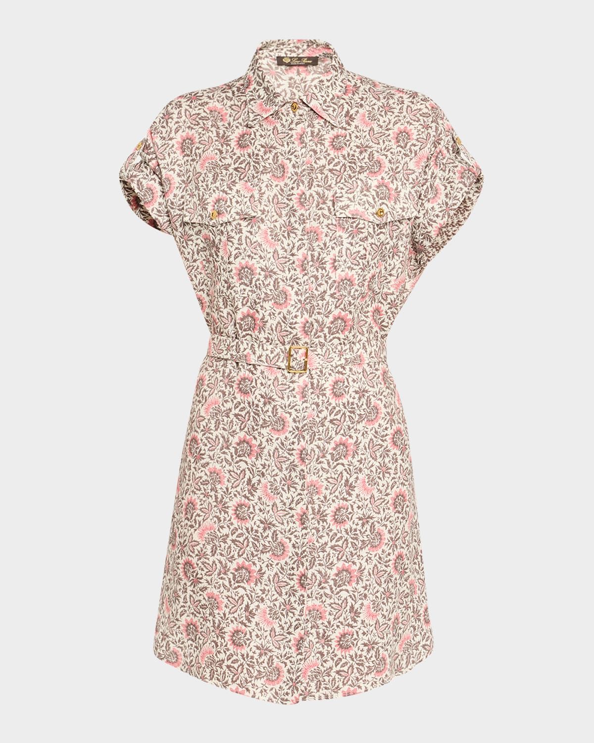 Idris Riserva San Nicolo Twill Belted Mini Shirtdress