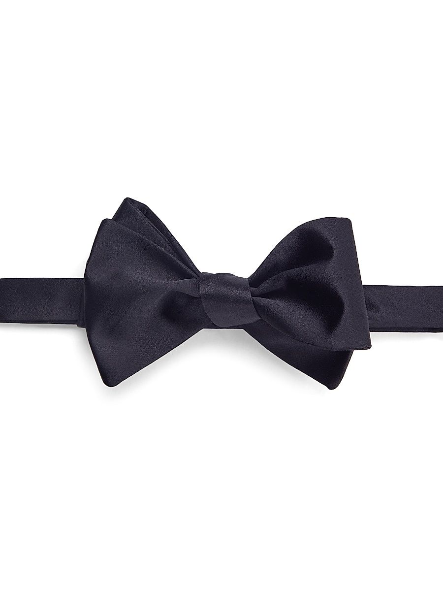 Men's Woven Silk Bow Tie - Blu Notte