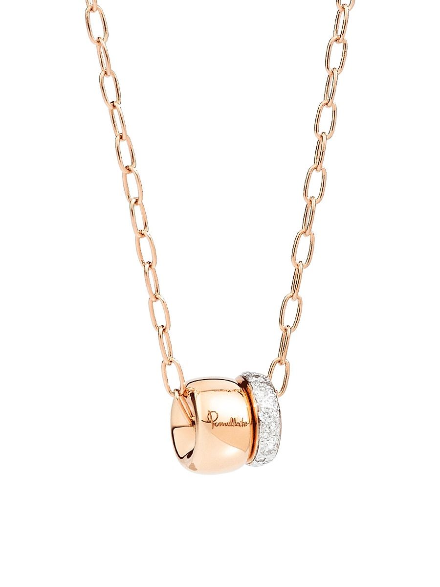 Women's Iconica 18K Rose Gold & Diamonds Pendant Necklace - Rose Gold