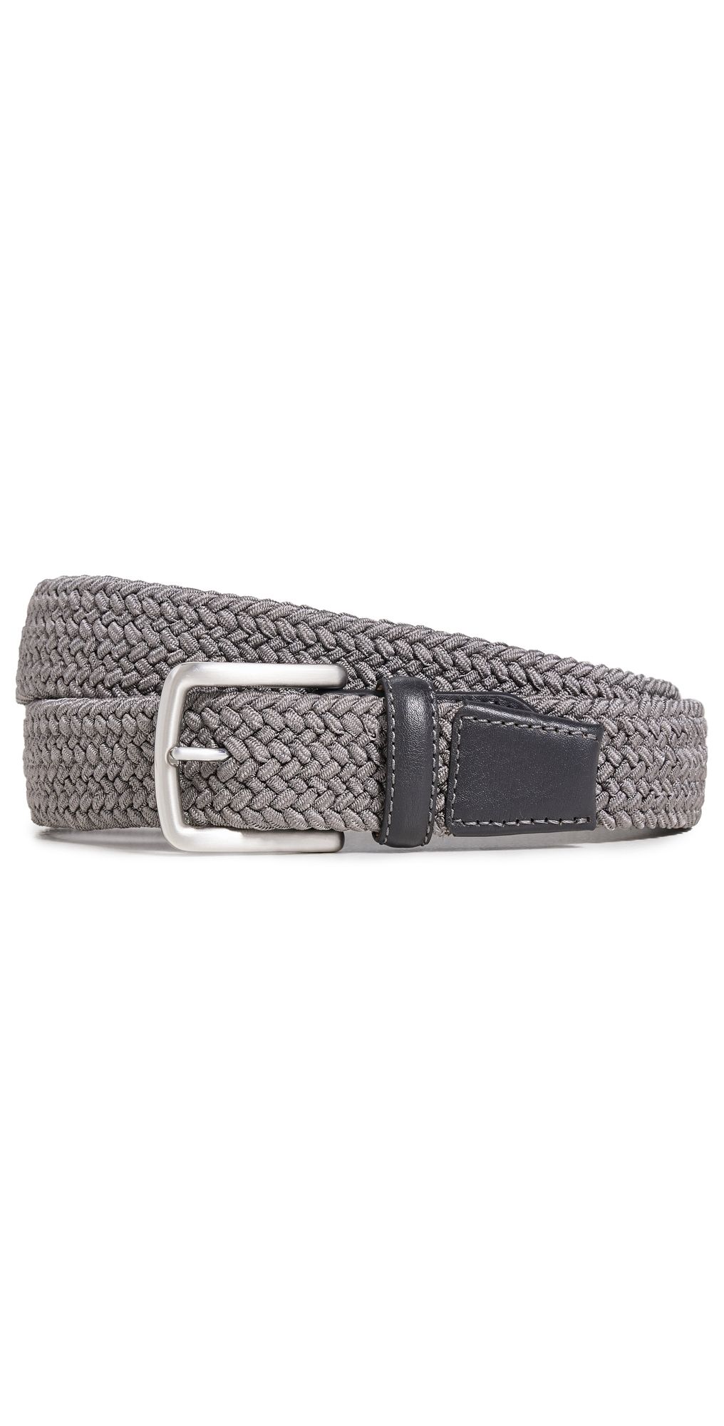 Faherty Stretch Woven Belt Grey M