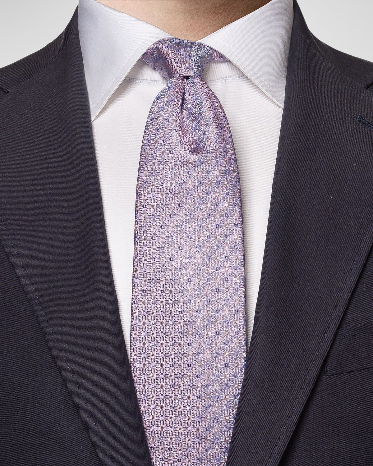 Men & apos;s Geometric Woven Silk Tie