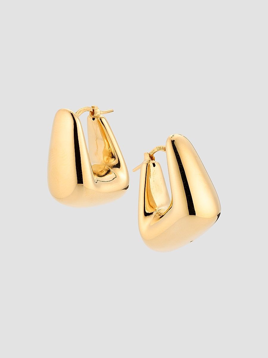 Women's Golden Dreams 18K Yellow Gold Puffy Square Hoop Earrings - Yellow Gold