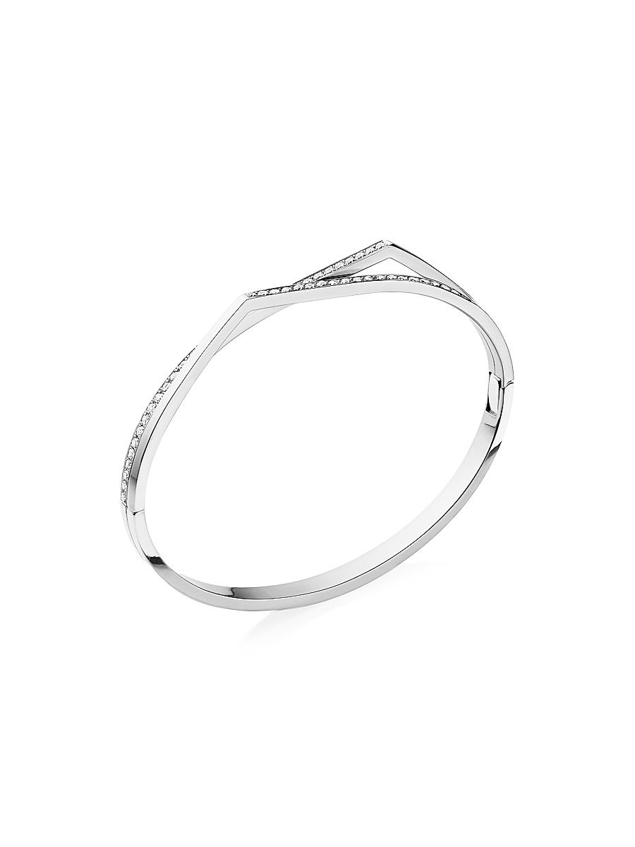 Women's Antifer 18K White Gold & Diamond Bracelet - White Gold - Size Medium