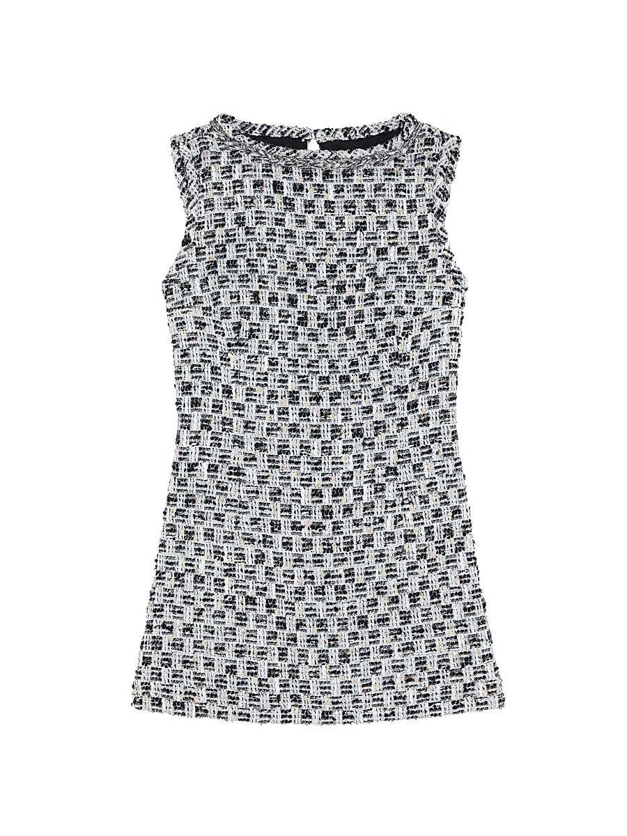 Women's Moorgate Tweed Minidress - Silver - Size Small