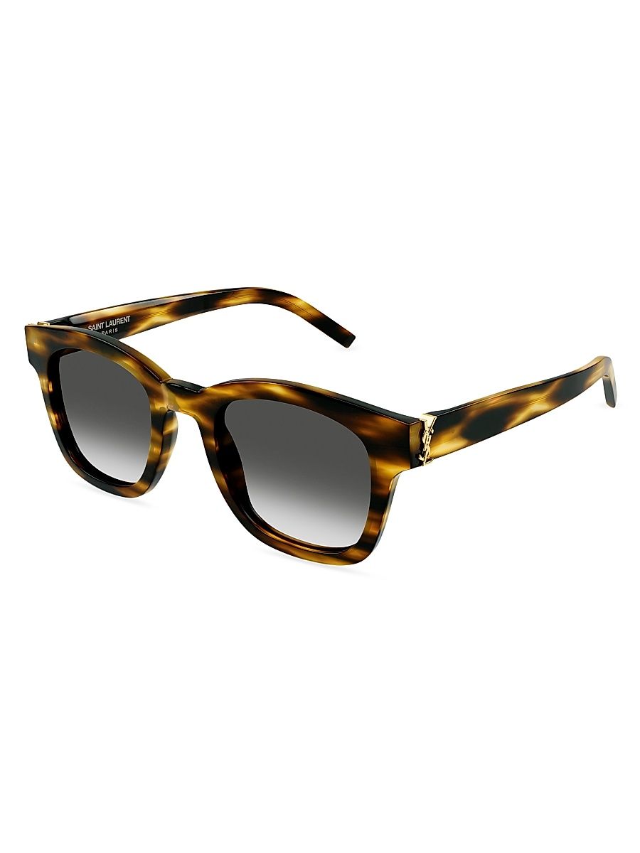 Men's Monogram Hinge 49MM Square Sunglasses - Havana