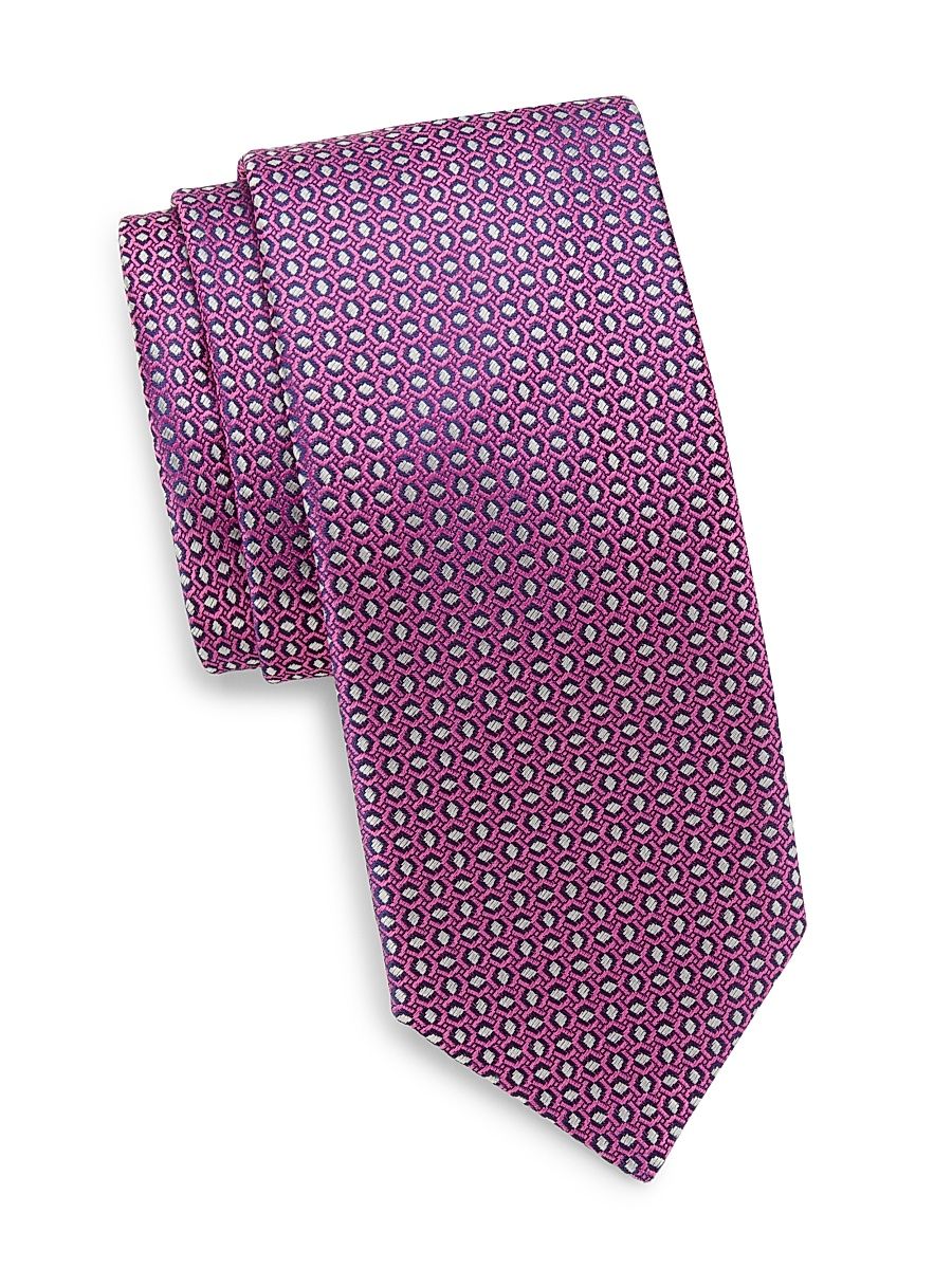 Men's Neat Silk Tie - Pink