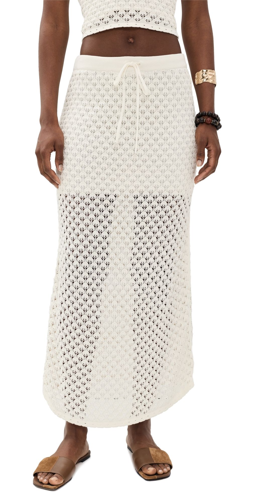 Z Supply Windswept Crochet Skirt Cloud XS