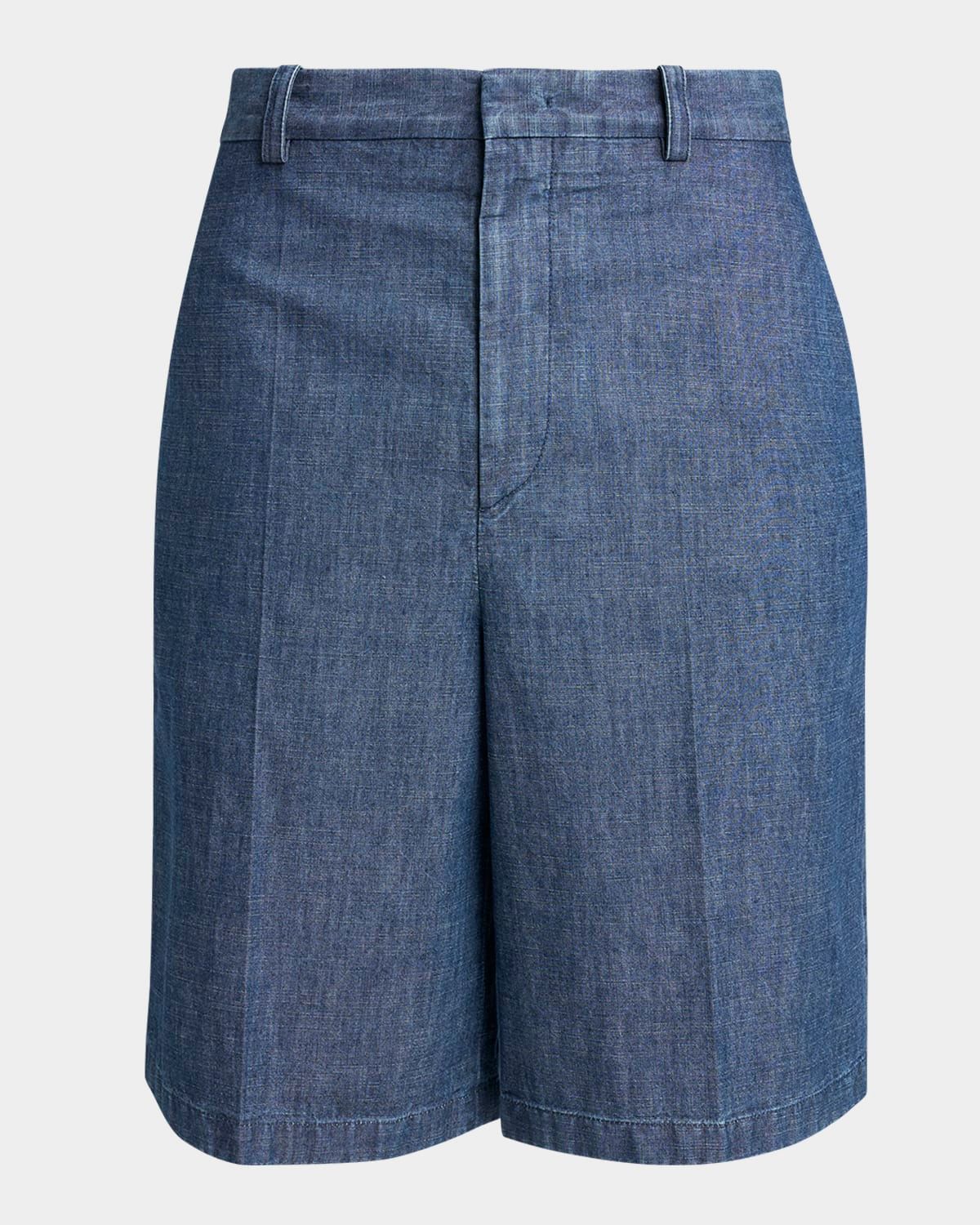 Men & apos;s Oversized-Fit Denim Bermuda Shorts