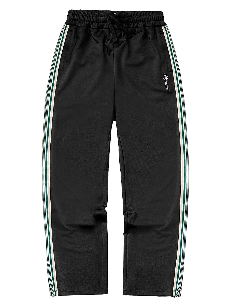 Men's Taped Track Pants - Jet Black - Size XXL