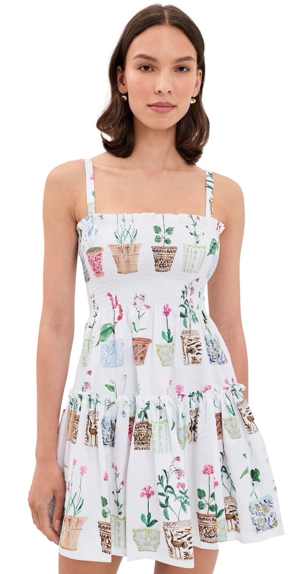 Hill House Home The Seraphina Mini Nap Dress Flower Pots XS