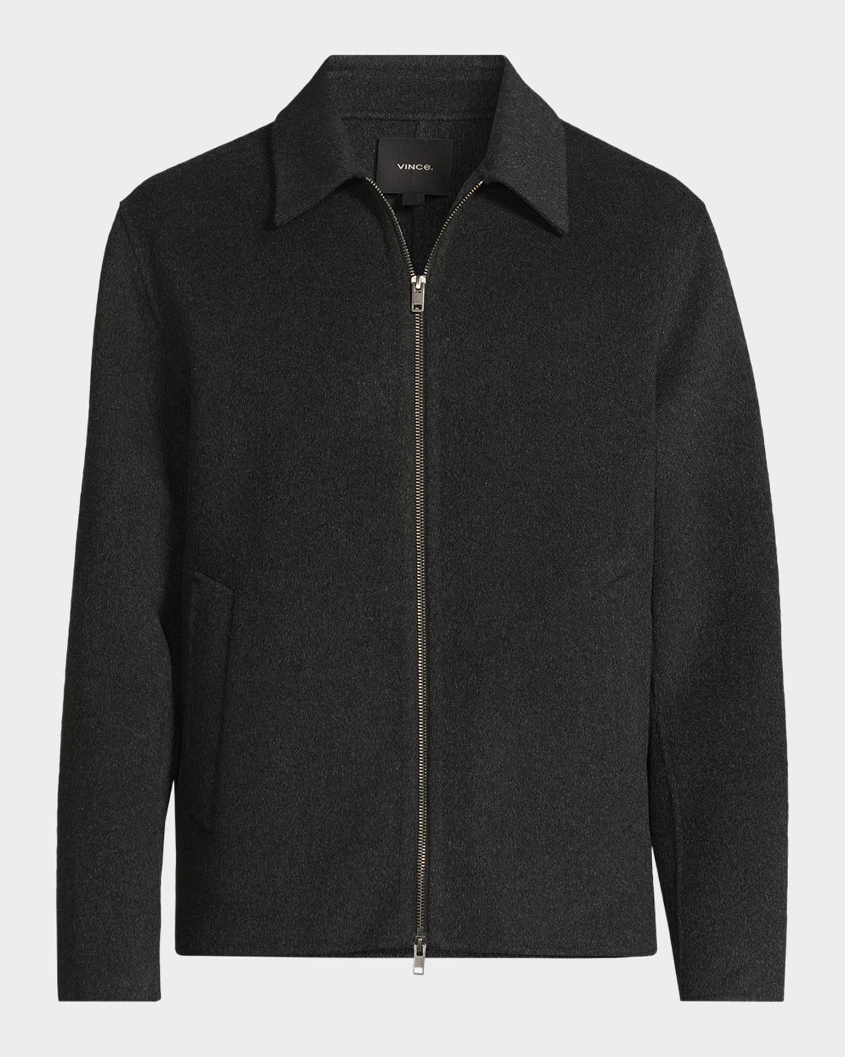 Men & apos;s Splittable Wool-Blend Zip-Front Jacket