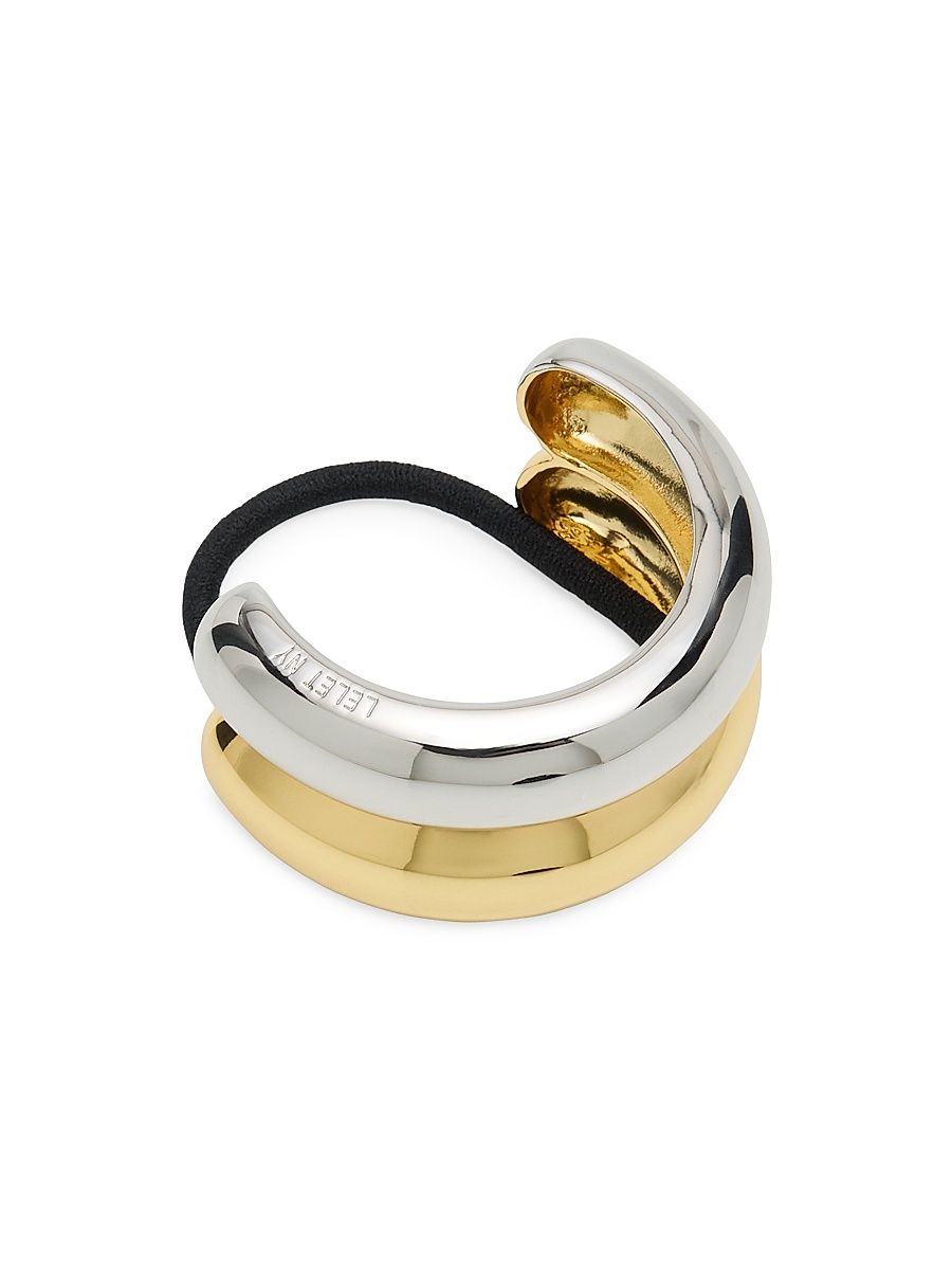 Women's Glossy Two-Tone Double Arch Cuff Hair Tie