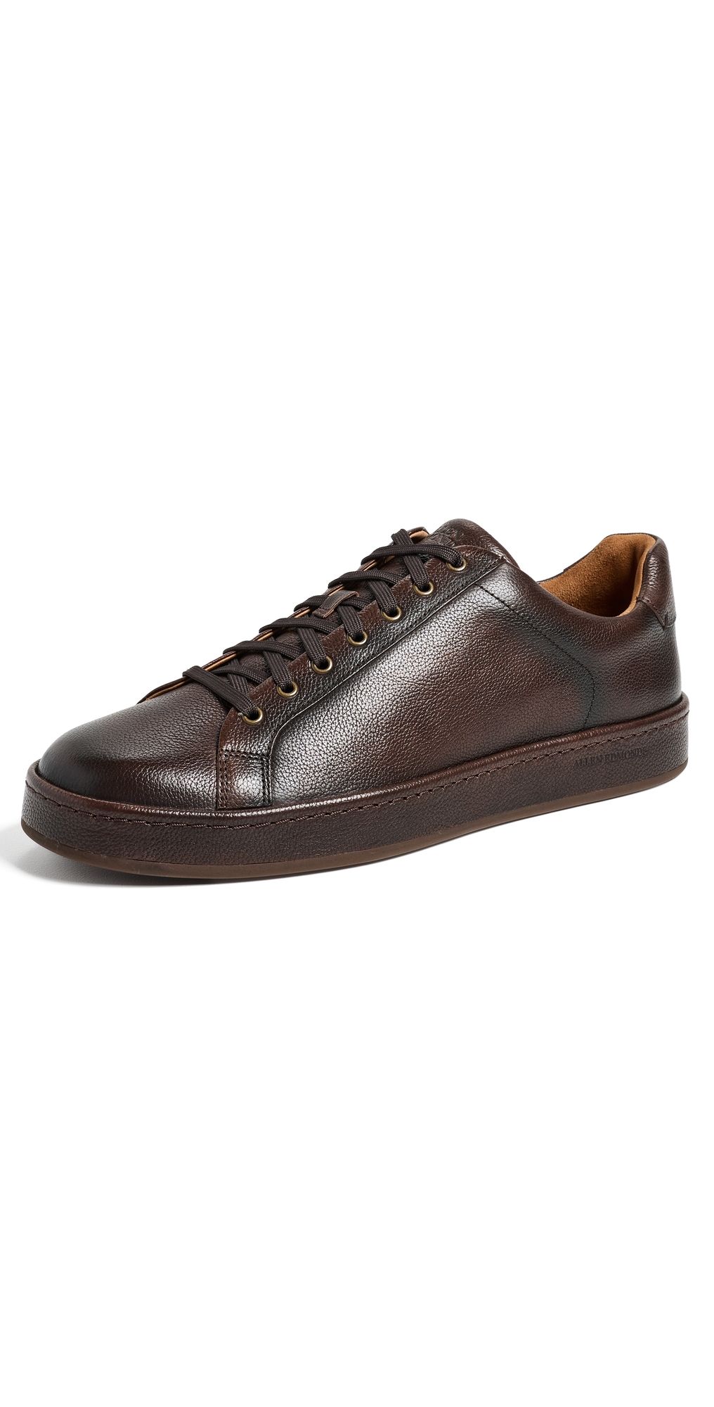Allen Edmonds Barnes Leather Sneakers Brown Brush Off 11.5
